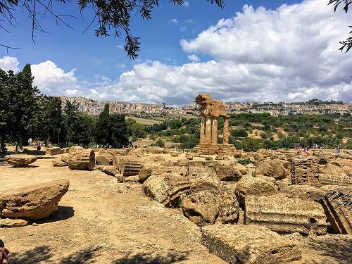 De Vallei der Tempels in de buurt van Agrigento, het voormalige Akragas.