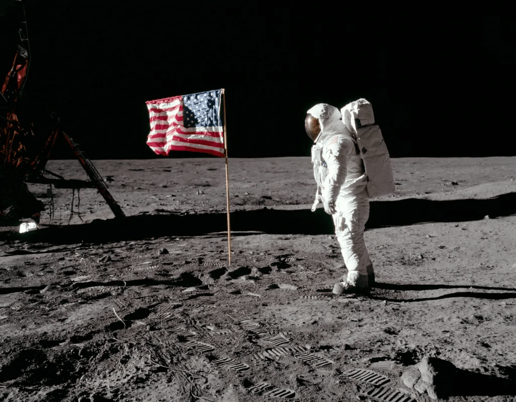 Astronaut Buzz Aldrin tijdens de Apollo 11 missie van 1969